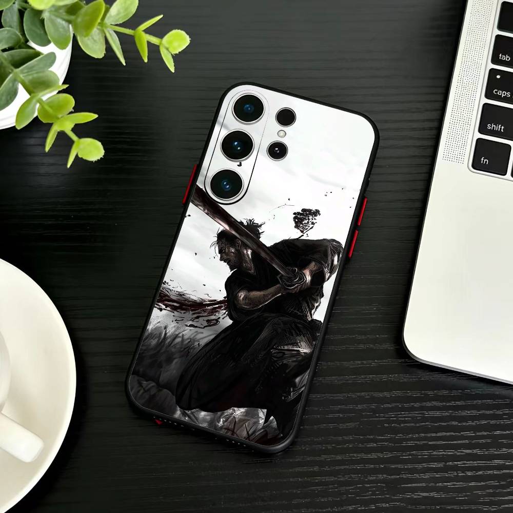 Miyamoto V-Vagabond M-Musashi Phone Case For Samsung S26,S25,S24,S23,S22,S30,S21,Ultra,Plus,FE 5G Black Soft Cover