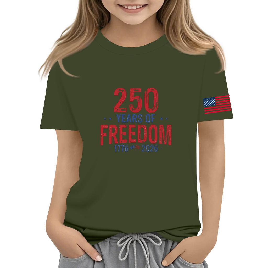 Casual Kinder T-shirt Top met Ronde Hals