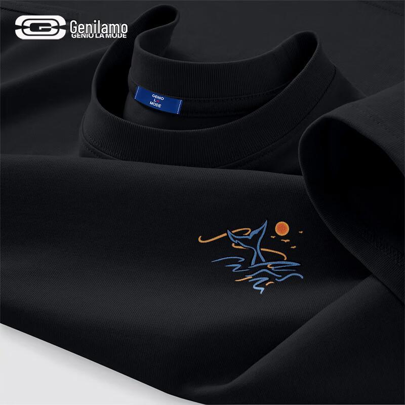 GENIOLAMODE Men's Loose Fit Cotton Graphic T-Shirt