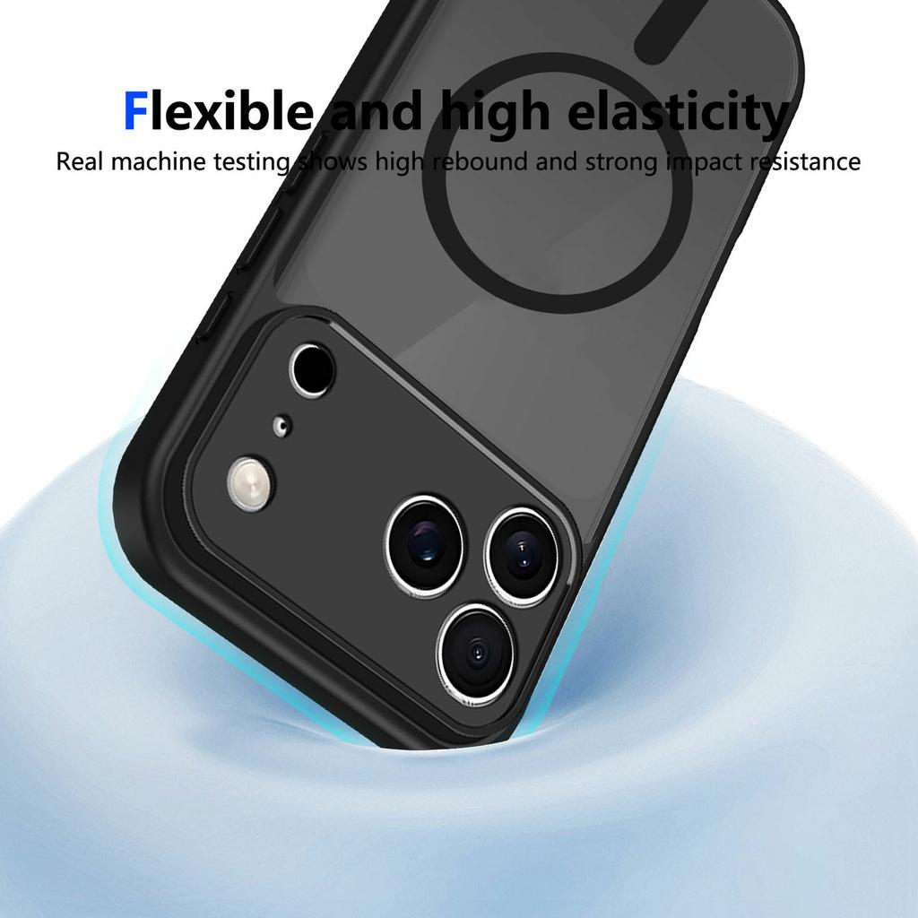 For iPhone 17 Pro Magnetic Case Skin Touch Matte Translucent PC + TPU Anti-Drop Phone Cover
