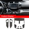 For Toyota Rav4 RAV 4 2006-2012 Soft Carbon Fiber Car Center Control Warning Light Switch Air Condition Vent Cover Trim Sticker