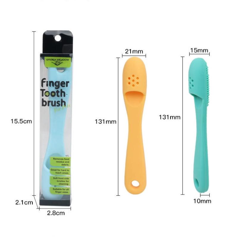Dog Cat Finger Toothbrush Soft Reusable Oral Care Supply Ensures Gentle Cleaning for Sensitive Gums