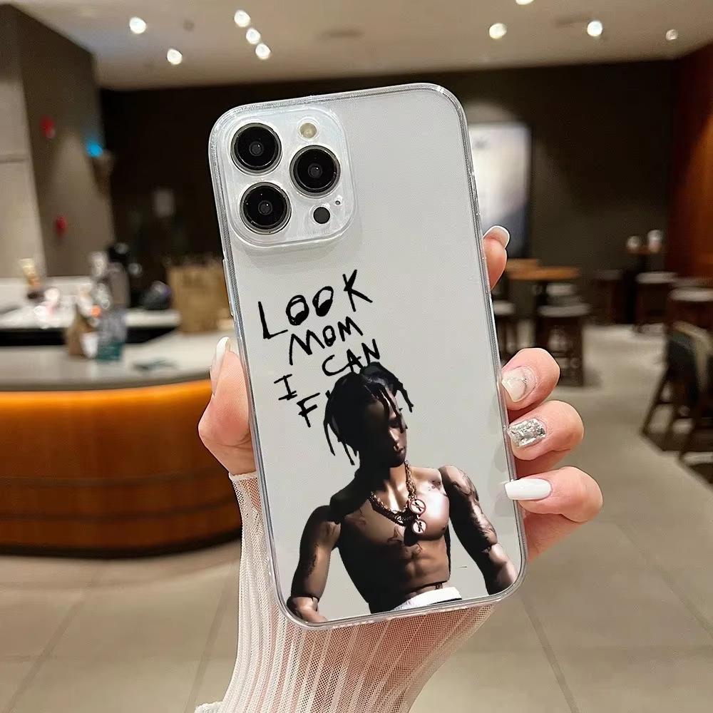 Fashion Hot Phone Case For iPhone 16 15 14 13 12 11 Pro Max XS X XR 7 8 SE Jackboys Travis Scott Soft Transparent
