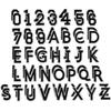 Colorful English Letter & Number Embroidery Patch Set for Clothing Decoration