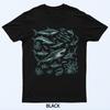 T-Shirt Retrò Specie di Squali - Amante del Mare Fauna Selvatica Biologia Marina