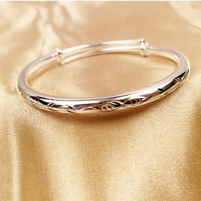 Pulsera de Plata Pura S999 con Flor de Coche de Vientre Redondo, Pulsera de Plata de Pie Simple y Versátil, Regalos para Niñas, Madres y Ancianos