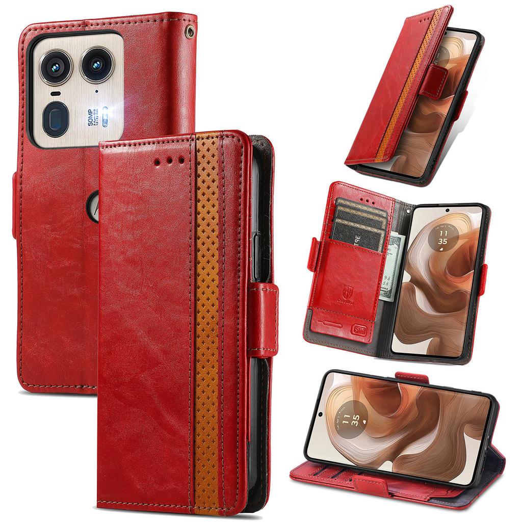 For Motorola Edge 50 Ultra 5G/Moto X50 Ultra 5G Phone Cases CASENEO PU Leather Cover Stand with RFID Blocking Wallet