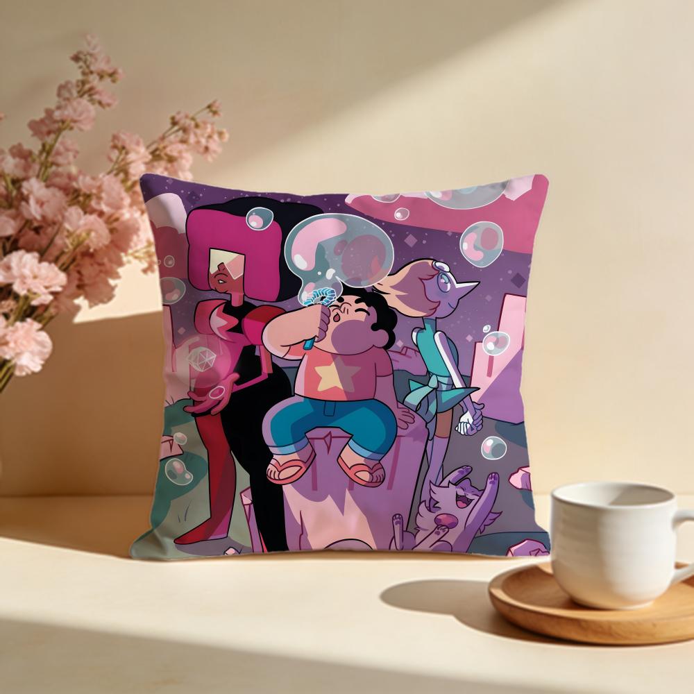Hot SSteven Universe Futureied Cushion Cover Stylish Washable Pillow Cover Ideal for Couch Bedroom Car Decoration