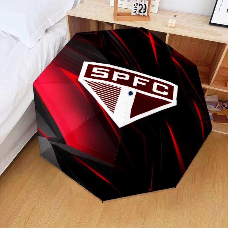 1PC Spfc Team Crest Design Printed Umbrella Folding umbrella, automatic umbrella 8-Frame for Travel, camping Fan gifts Christmas Gifts