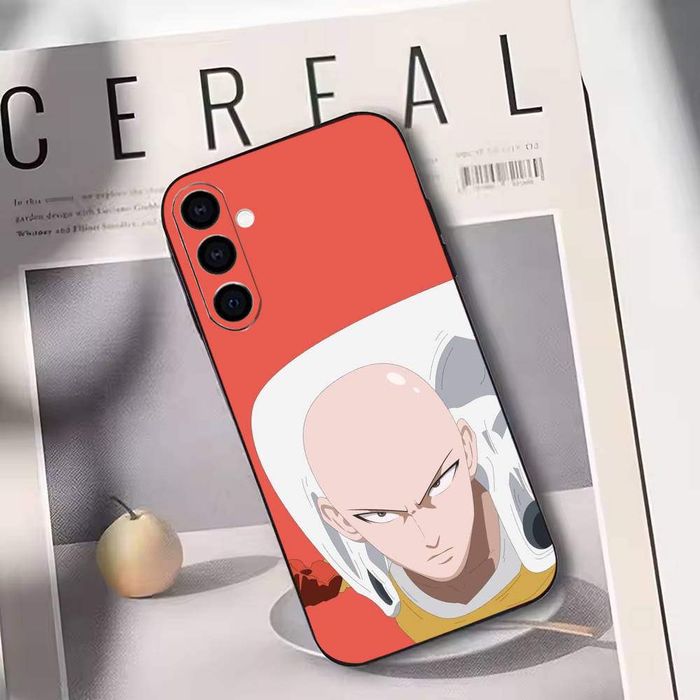 One-Punch Man Phone Case For Samsung Galaxy A73,A72,A71,A70,A53,A52,A51,Others Soft Black Cover
