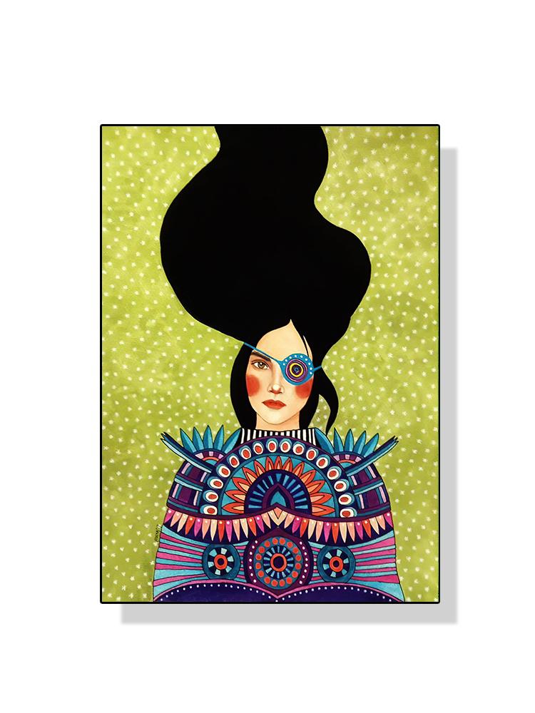 Abstrato Flor Mulher Menina Cabelo Moda Pôster Pintura em Tela Nordic Arte de Parede Imagem Para Sala de Estar Moderna Decoração de Casa