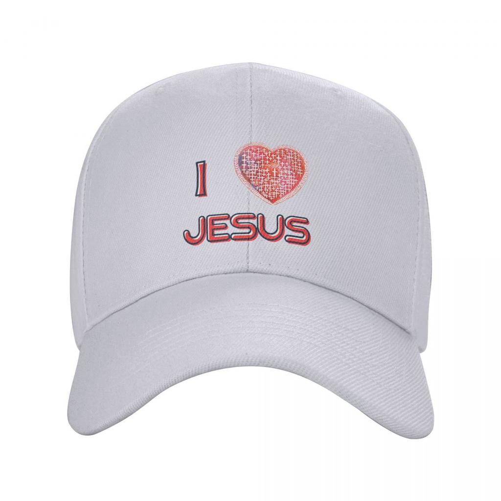 I Love Jesus God Cross Print Baseball Caps Fashion Men Women Hats Adjustable Cap Streetwear Baseball Hat Casquette