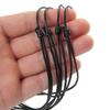 Black Adjustable 40-80Cm Waxed Cord Leather Necklaces For Women Men Accessories Simple Trendy Rope Long Necklace Fit Diy Pendant