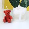 3D Bear Silicone Mould for Creative Candle Making Flexible and Easy To Clean Decoration for Craft and Decorations