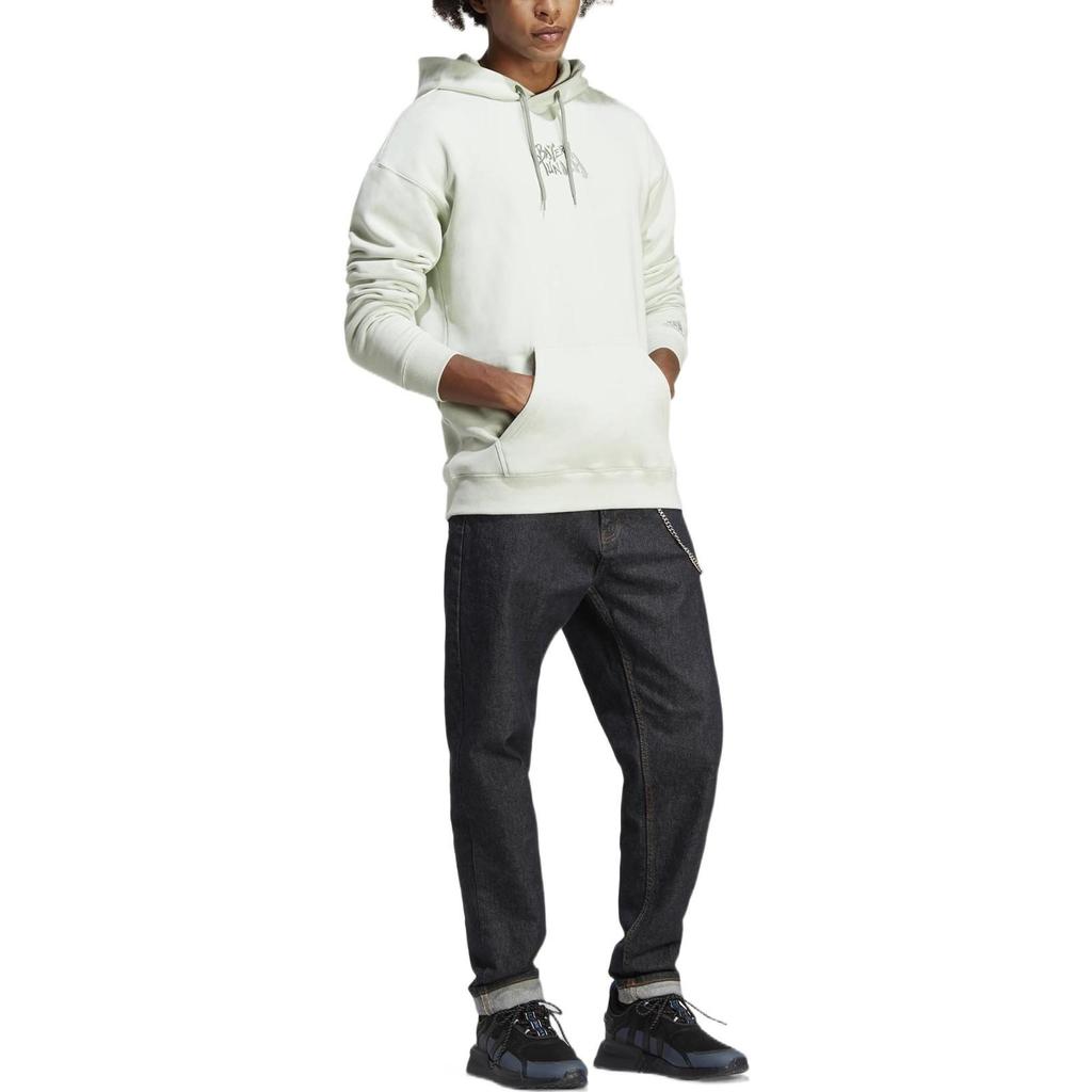 Adidas Sweatshirts Men's Light Green Hooded Moderate Regular HT8830