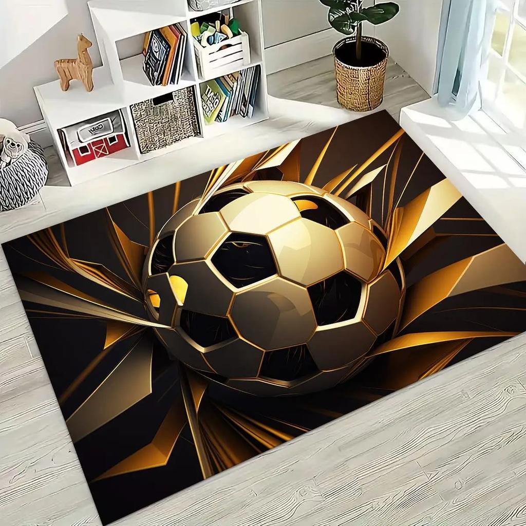 Football Field Patterned Non-slip Rug Suitable for Bedrooms Living Rooms Sofas Doormats and Extra-large Children's Play Mat
