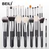 EILI Black 23 Pcs Make Up Brushes Tools Foundation Eyeshadow Eyelash Eyebrow Brush Professional Makeup Brushes Set Natural Hair