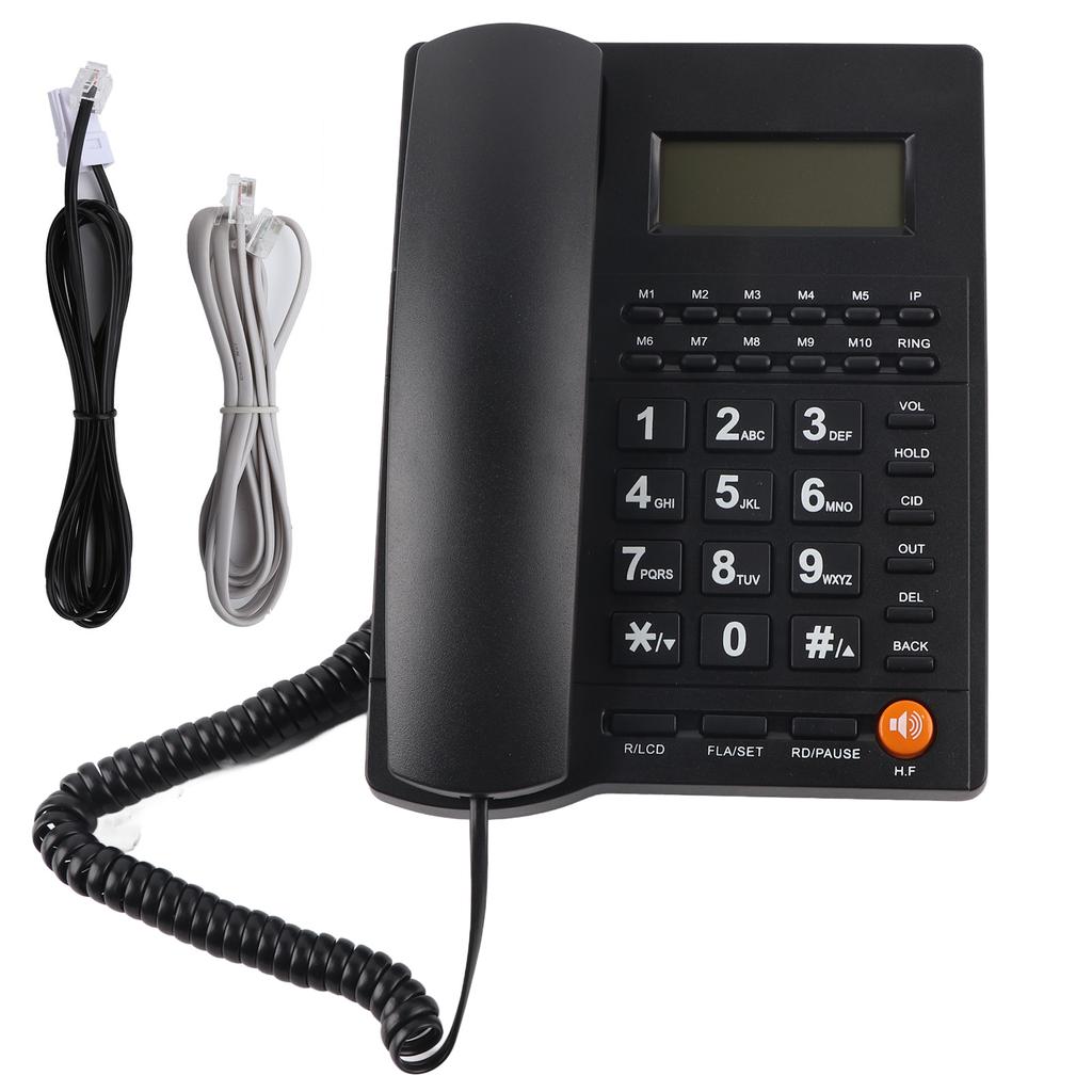 L019 3 Stolní pevný telefon s kabelem a velkými tlačítky pro rodinnou kancelář a hotel
