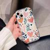 Wavy Edge Love Heart Leaves Phone Case For Samsung Galaxy S26 S24 S25 S23 Ultra S22 S21 S20 Plus FE Clear Soft Silicone Cover