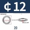 Double-Sided Serrated Lock Washer, 65Mn Steel & 304 Stainless, Anti-Loosening & Anti-Slip, Self-Locking
