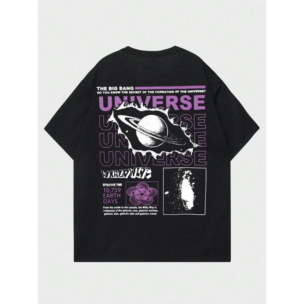 The Secret Of The Big Bang In The Universe Men T Shirts Summer Cotton T-Shirts Breathable Loose Clothes Hip Hop Street Tees