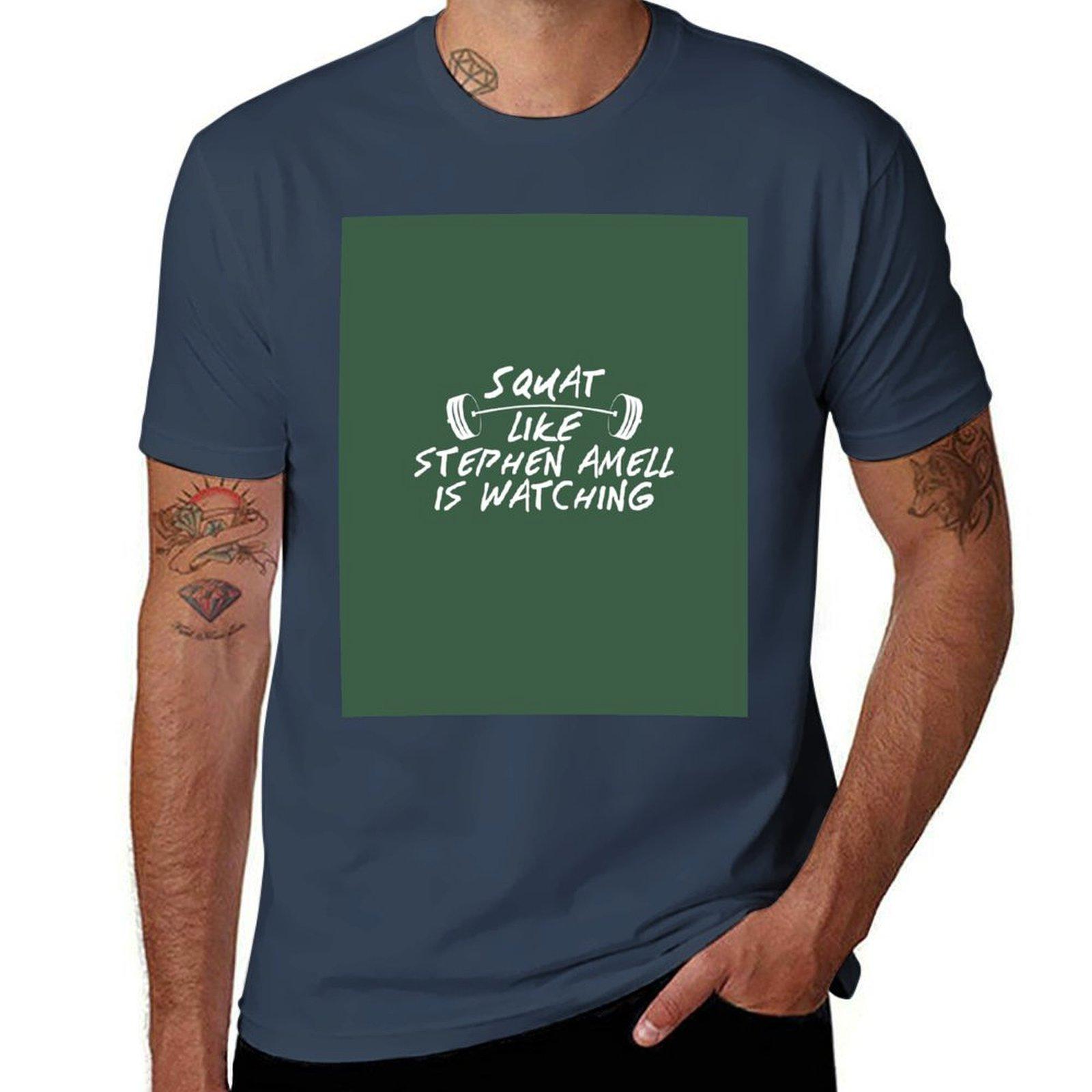 Squat Like Stephen Amell Is Watching Tshirt Independence Day Short Sleeve Tshirt S