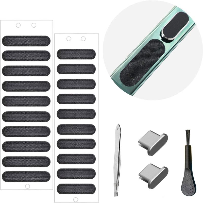 

Улучшенные пылезащитные наклейки для динамиков, пылезащитная заглушка Type-C для телефона, легкие, пылезащитные, простая установка для мобильных телефонов серый