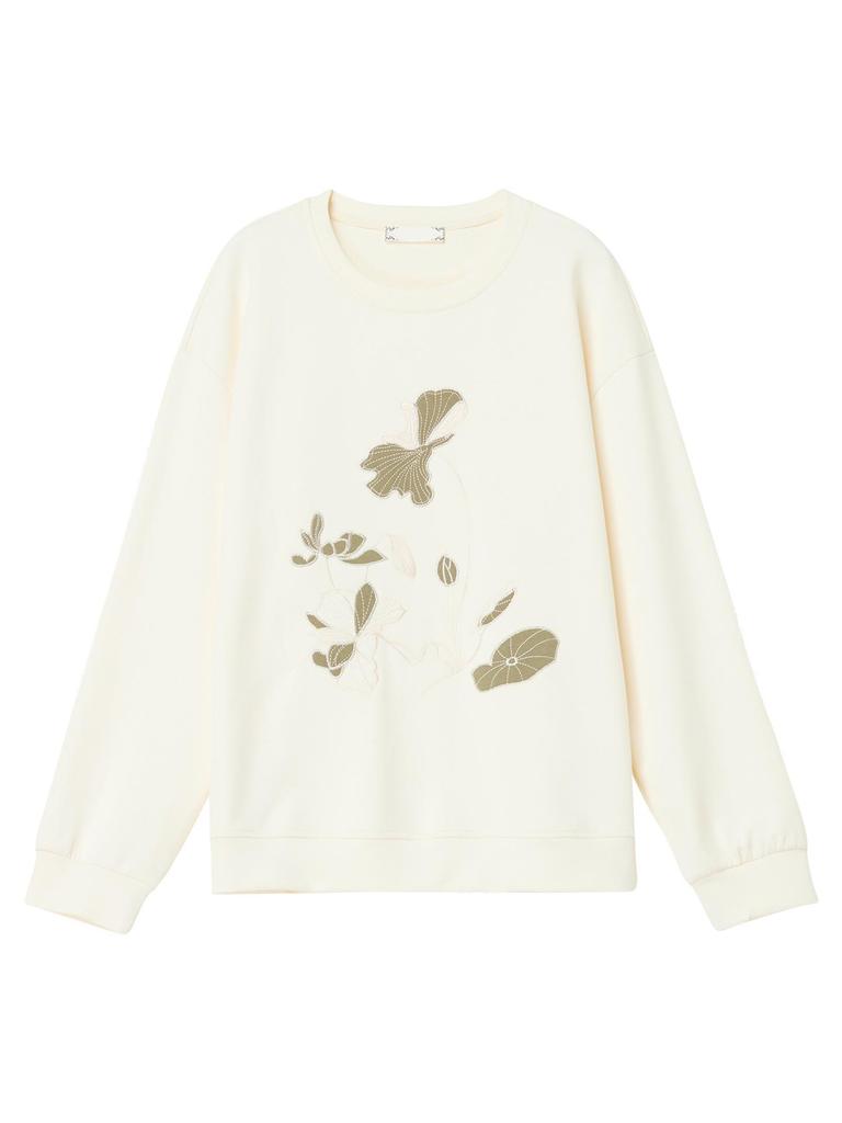 Women's Plus Size Embroidered Sweatshirt - Stylish Loose Fit for Spring & Autumn