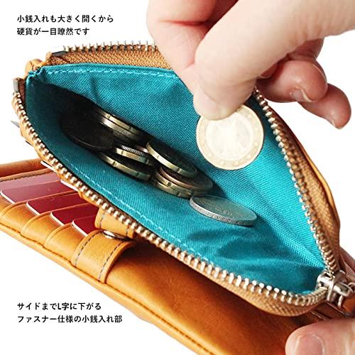 [CCOMPANY LIMITED] Men's Medium Wallet, Coin Purse, Card Case, Genuine Leather, Zipper Closure, Maurice (Dark Brown)