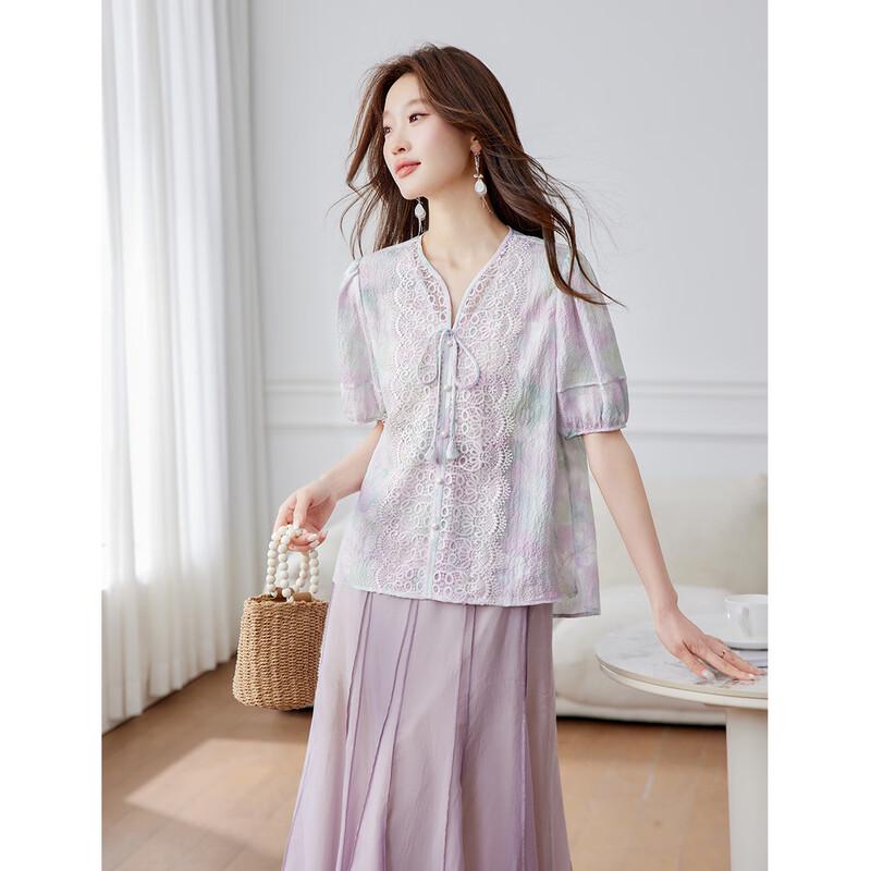 Srcr Women s 100% Mulberry Silk V-Neck Mid-Sleeve T-Shirt 2XL