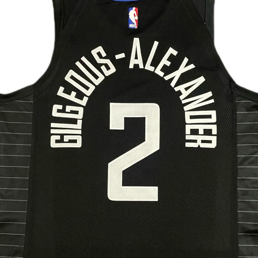 Nike X NBA Collaboration Clippers Alexander Soft Comfortable Versatile Skin-Friendly Basketball Jersey Men Jersey Black AA9732-010