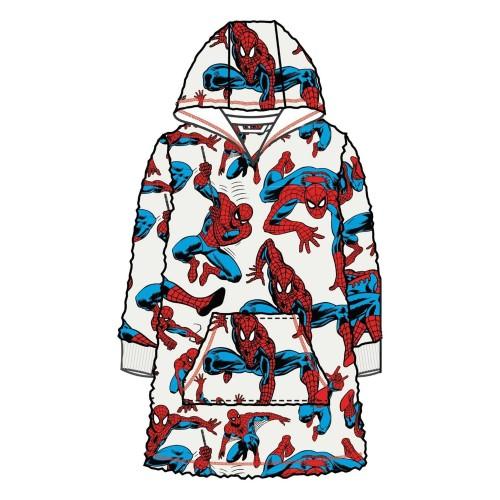 Spider-Man Childrens/Kids All-Over Print Soft Sherpa Lined Oversized Blanket Hoodie