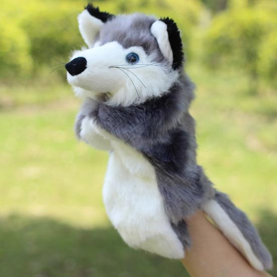 25cm Fox Puppet Cute Animal Doll Plush Toys Hand Flexibility Training