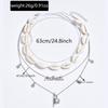 Seaside sun necklace jewelry versatile vacation style shell string chain multi-layer design necklace