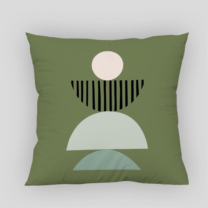 New Custom Modern Green Style Pillowcases Printed Square Pillowcase Home Decorative Zipper Pillow Cover 35X35Cm40X40Cm(One Side)