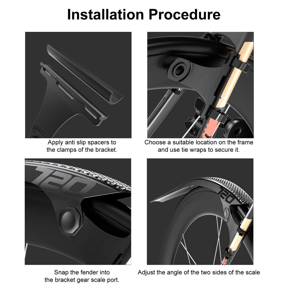 Quick Release Road Bike Mudguard Lightweight Bike Fenders Set  Gravel and City Bikes