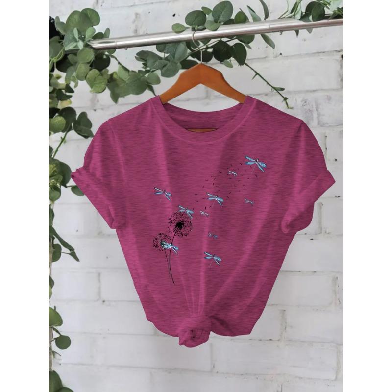Dandelion Summer New Short-sleeved Women's Fashion T-shirt