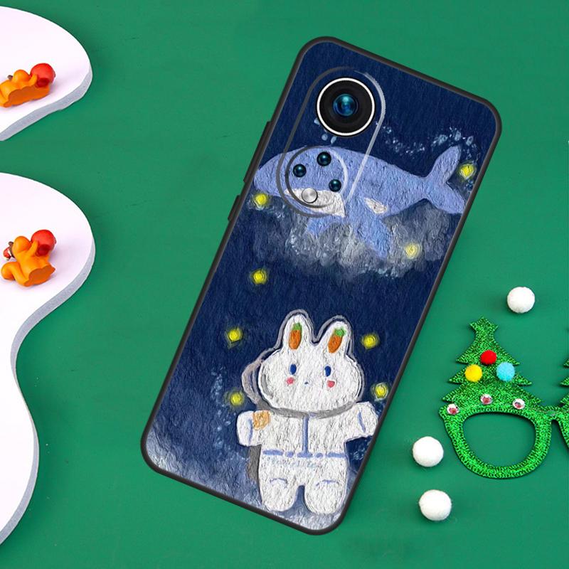 

Kawaii Bears Rabbit Korean oil painting Case For Honor Magic 7 Lite 6 5 50 70 90 200 Pro X9a X8a X8b X7a X6a X8 X9 X9c X9b Cover Honor 50 Lite