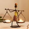 Vintage Metal Candlestick Handmade Candle Holder Creative Candlestick Crafts Miniature Wrought Iron Candlesticks Decor