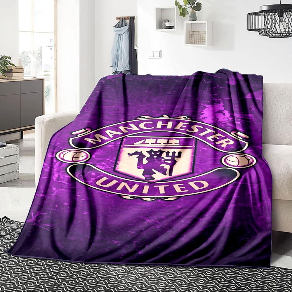 Manchester City Wappen Decken Flanell Bedruckt Atmungsaktiv Warm Überwurfdecke für Zuhause Büro Bettwäsche 0708a9