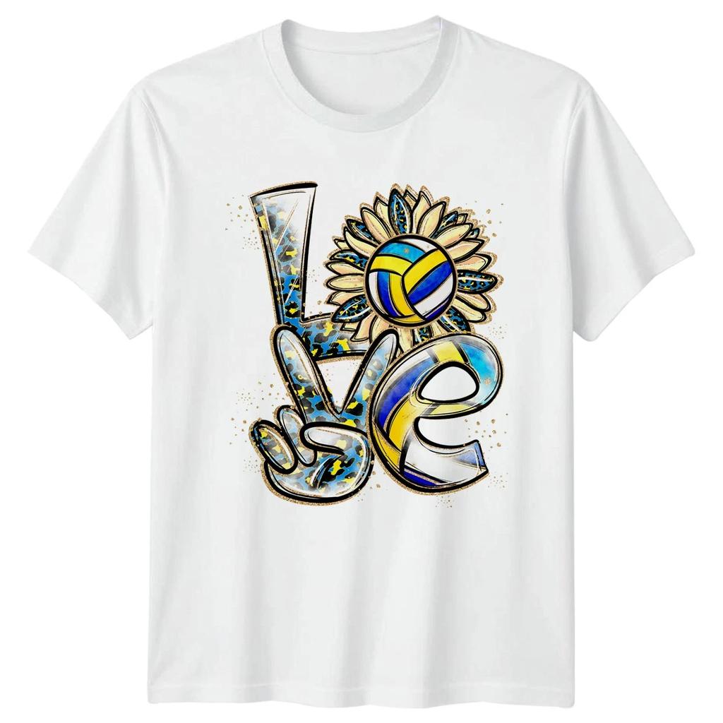 Love Womens T-Shirt Volleyball Sports Birthday Gift For Her