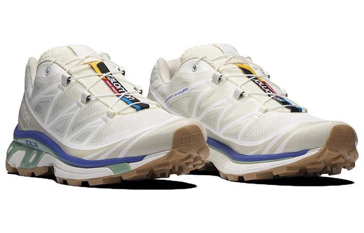 Men's Sneakers SALOMON XT 6 Fabric Abrasion Resistant Breathable Coverage Low top Running Shoes Unisex Vanilla