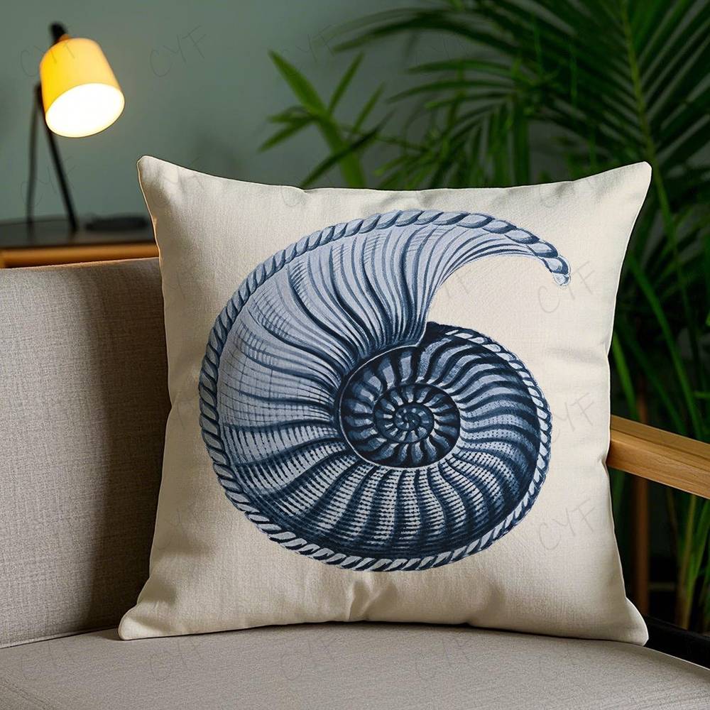 Blue Sea Creature Coral Shrimp Pillow Case Custom Printed Brushed Fleece Pillow, Baby Skin-Touch, Eco-Friendly Dye-Sublimation C