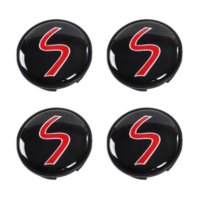 4pcs 54mm 56mm Car Wheel Center Hub Cap Badge Emblem Sticker For S JCW R50 R53 R55 R56 R57 R60 F55 F56