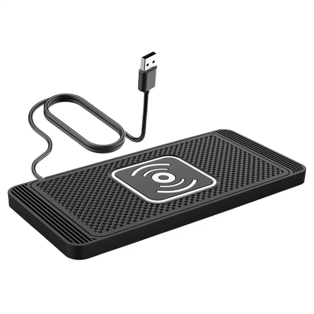 Car Wireless Charging Pad 15W Wireless Auto Phone Charger Pad Automatic Sensing Charging Mat Non-Slip Silicone Mat For Phone