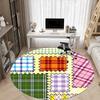1pc Plaid Patterns Chair Carpet for Office - Durable, Ideal for Chair Mats, Stylish & Functional Decorative Rug yy260130058