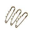 20pcs Heavy Duty Safety Pins Metal Brooch Pin Kilt Fasteners with 3 Loops for DIY Crafts Jewelry Making Arts Sewing Clothes