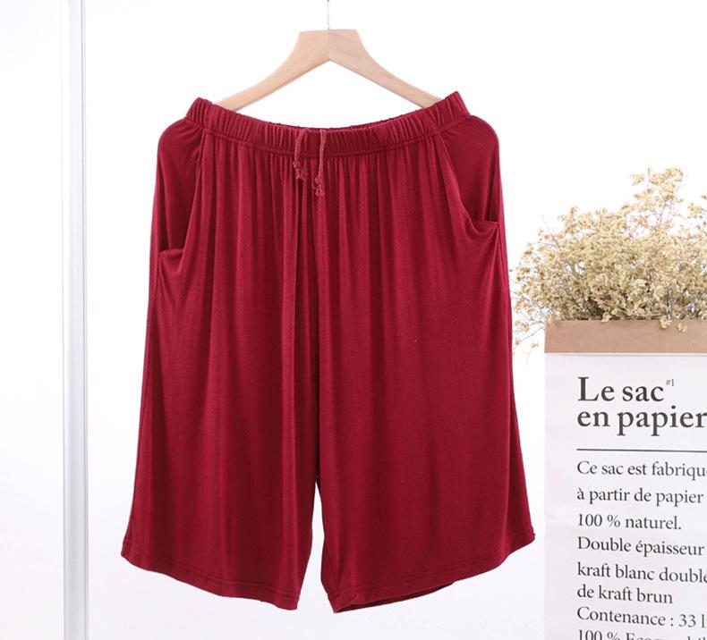 Męskie lekkie modalowe spodenki piżamowe na lato - Rozmiar Plus Size, Bardzo Szeroki Krój