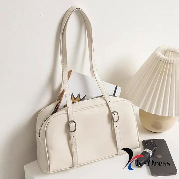 

Багетна сумка Boston з довгою ручкою (3 кольори) 27x16x7.5cm слонова кістка