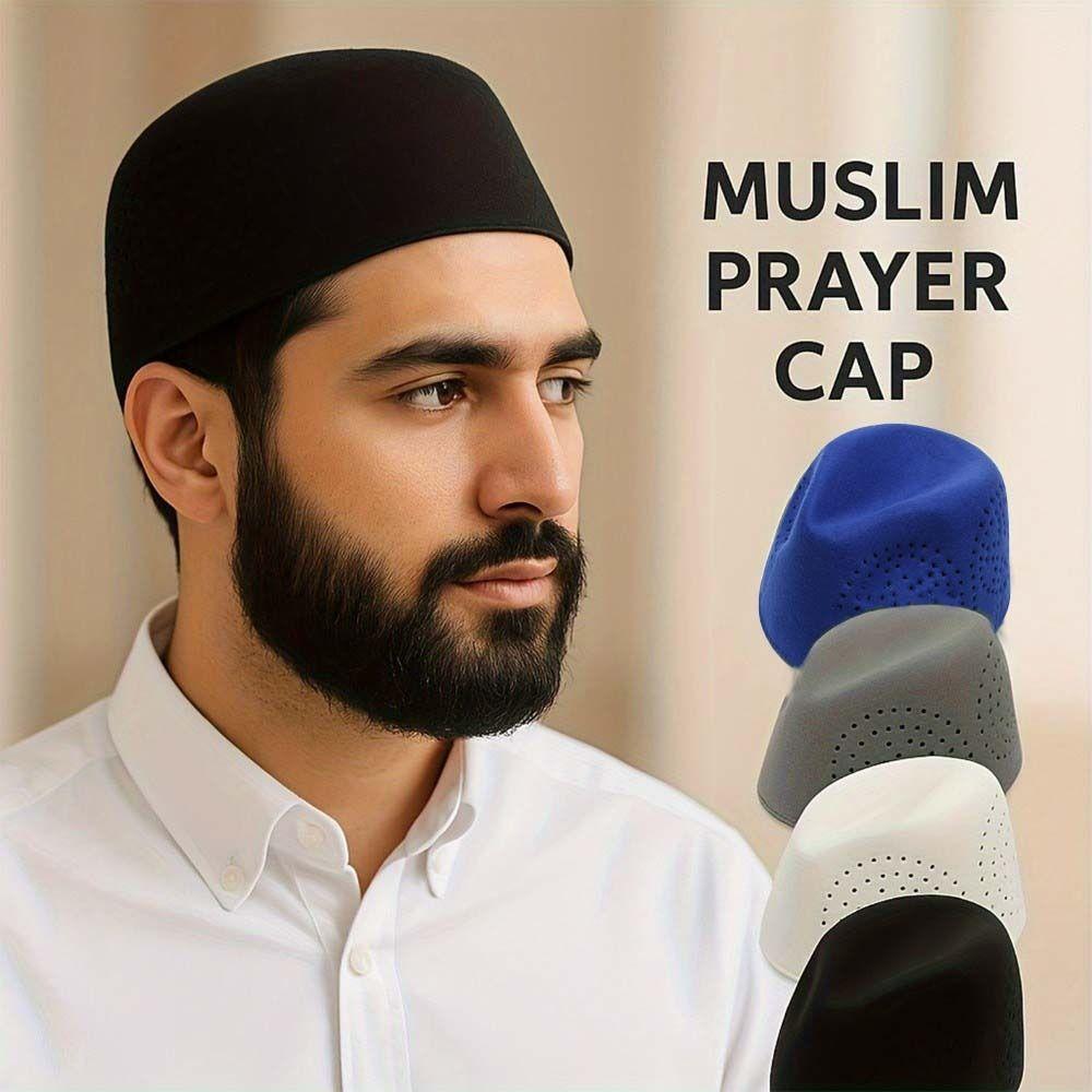 Mesh Eid Prayer Caps Elegant Turkey Fedoras Spring Summer Muslim Caps Islamic Events